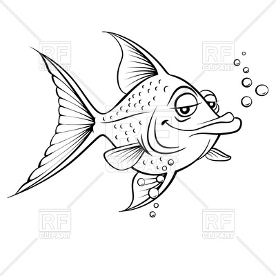 400x400 Funny Cartoon Fish Royalty Free Vector Clip Art Image