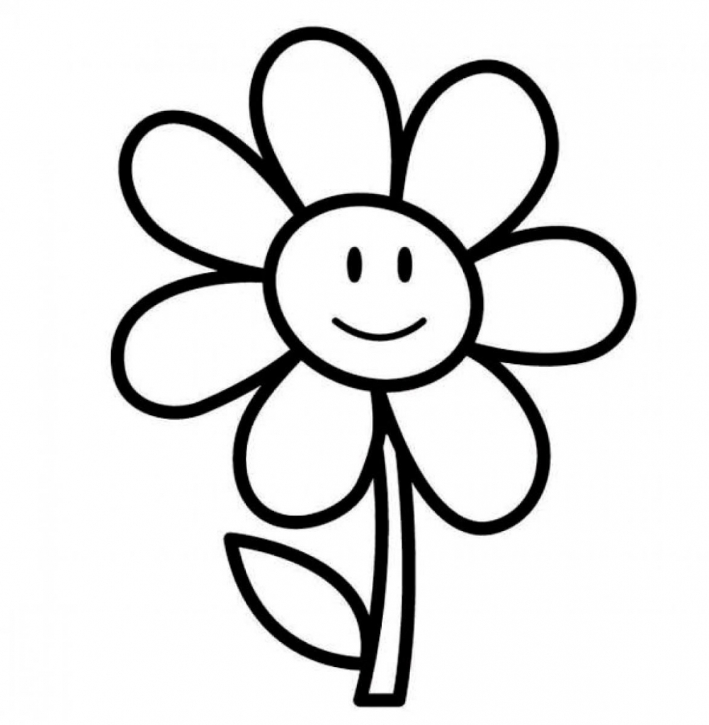 1001x1024 Drawing Flower For Kids How To Draw Cartoon Flowers For Kids Using