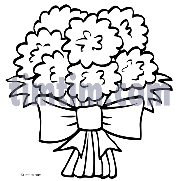 573x581 Free Drawing Of Flower Bouquet Bw From The Category Building Home