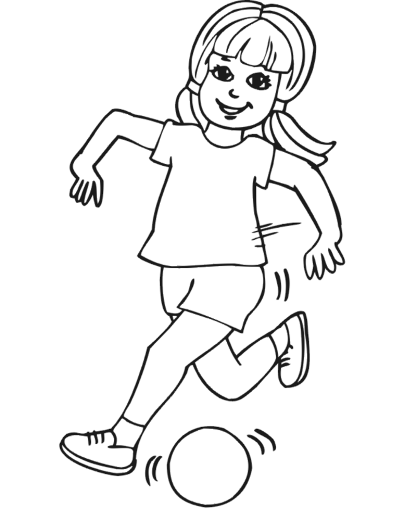 832x1070 Foot Girl Sports Coloring Pages For Girls Free Printable Coloring