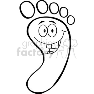 300x300 Royalty Free Cartoon Foot Character 384355 Vector Clip Art Image