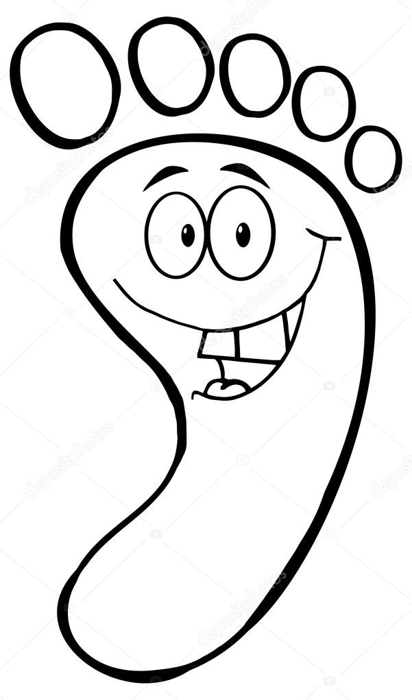 601x1022 Cartoon Foot Print Stock Vector Hittoon