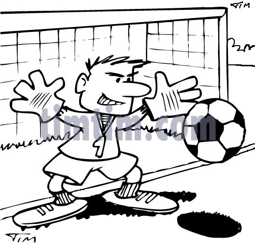 519x505 Drawn Football Cartoon