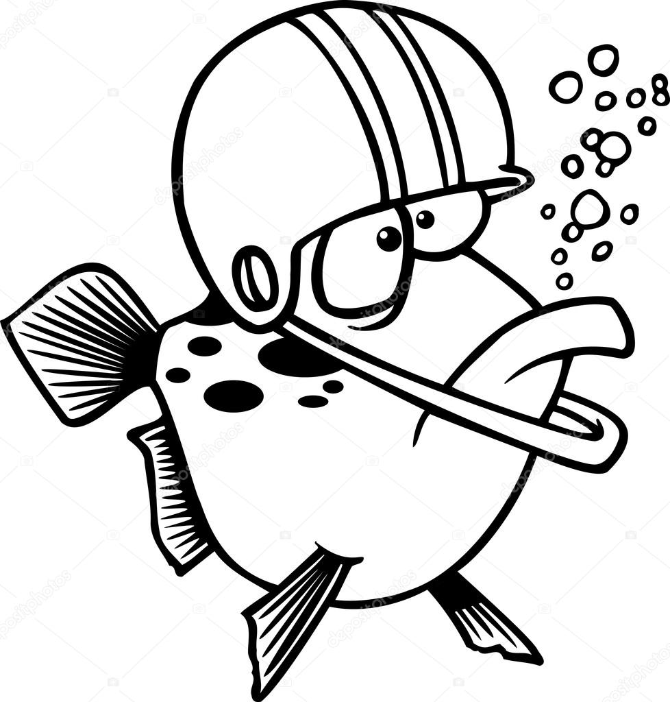 978x1024 Cartoon Football Fish Stock Vector Ronleishman