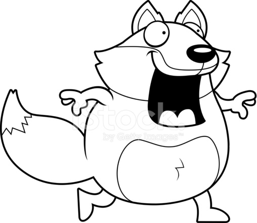 508x440 Cartoon Fox Walking Stock Vector