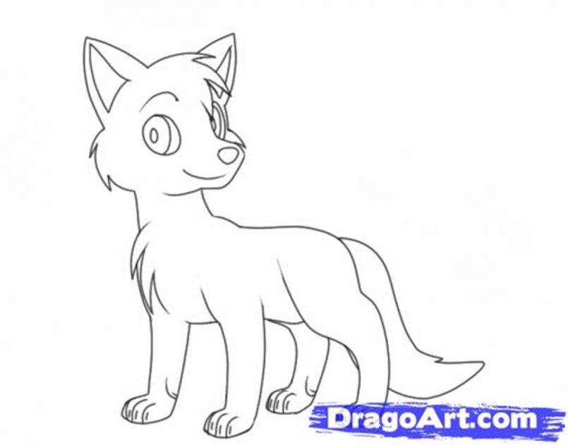 805x631 Drawing Easy Fox Drawing As Well As Easy Cartoon Fox Drawing