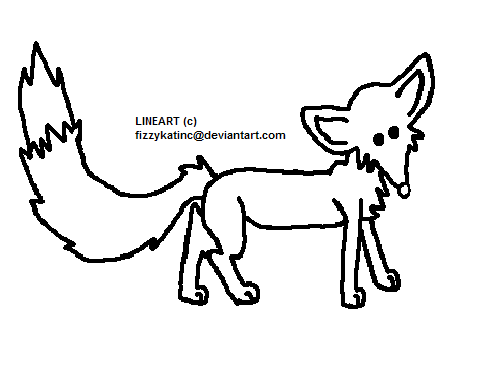 487x378 Paint Friendly Free Cartoon Fox Lineart By Who Butt