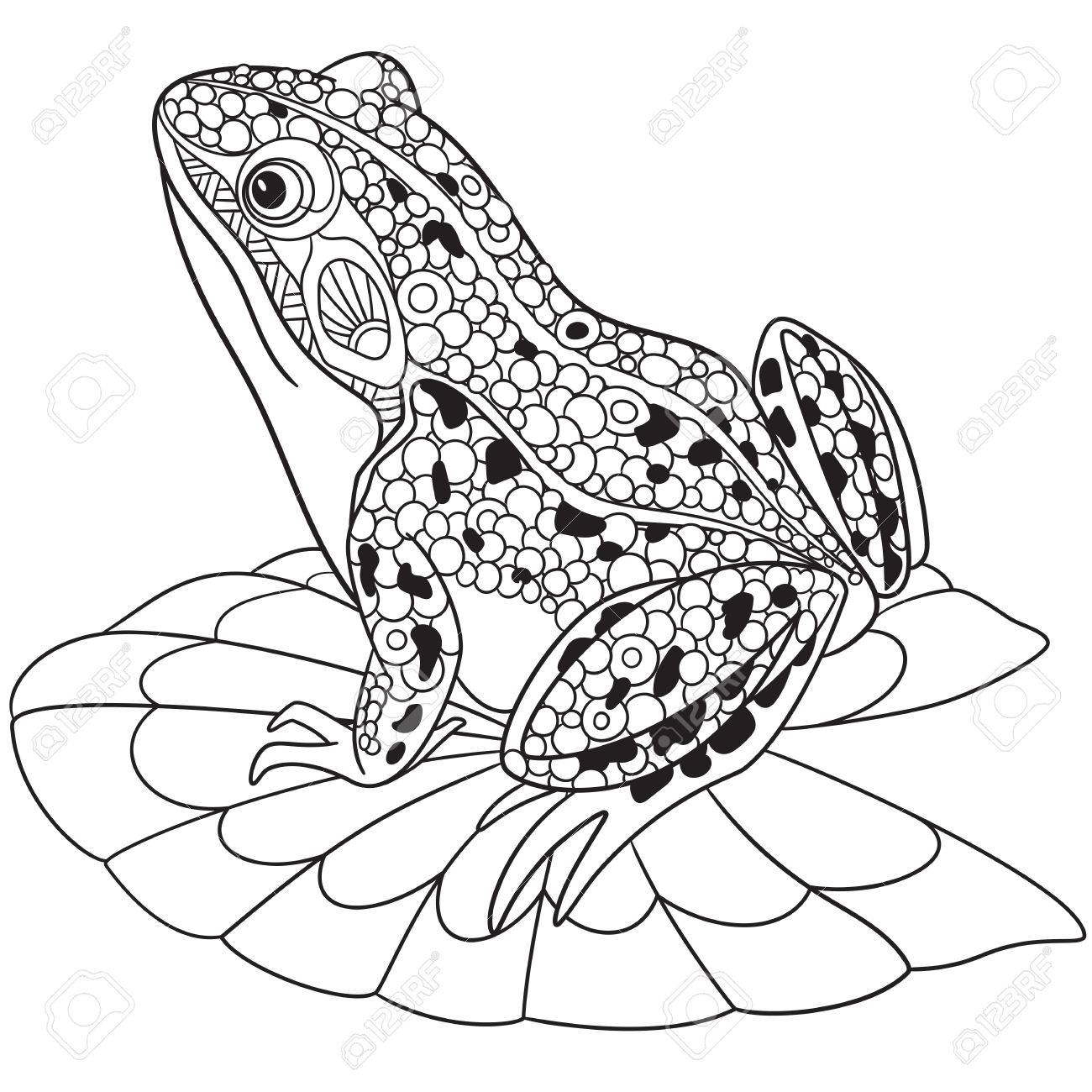 1300x1300 Stylized Cartoon Frog, Clip Art Libres De Droits , Vecteurs Et