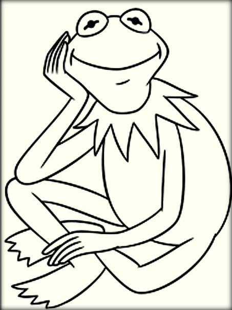 453x604 Cartoon Frog Coloring Pages