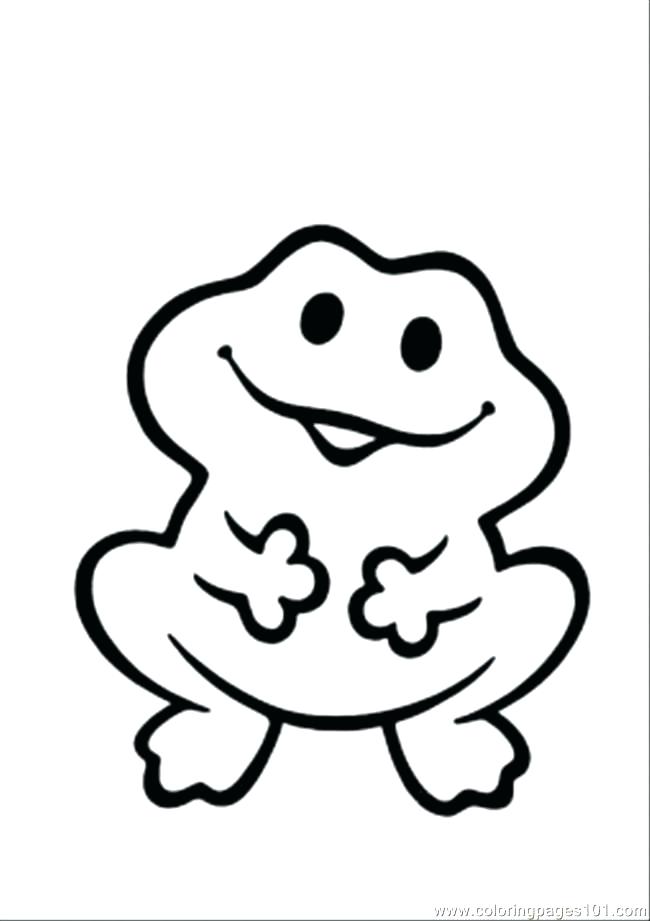 650x921 Cartoon Frog Coloring Sheet