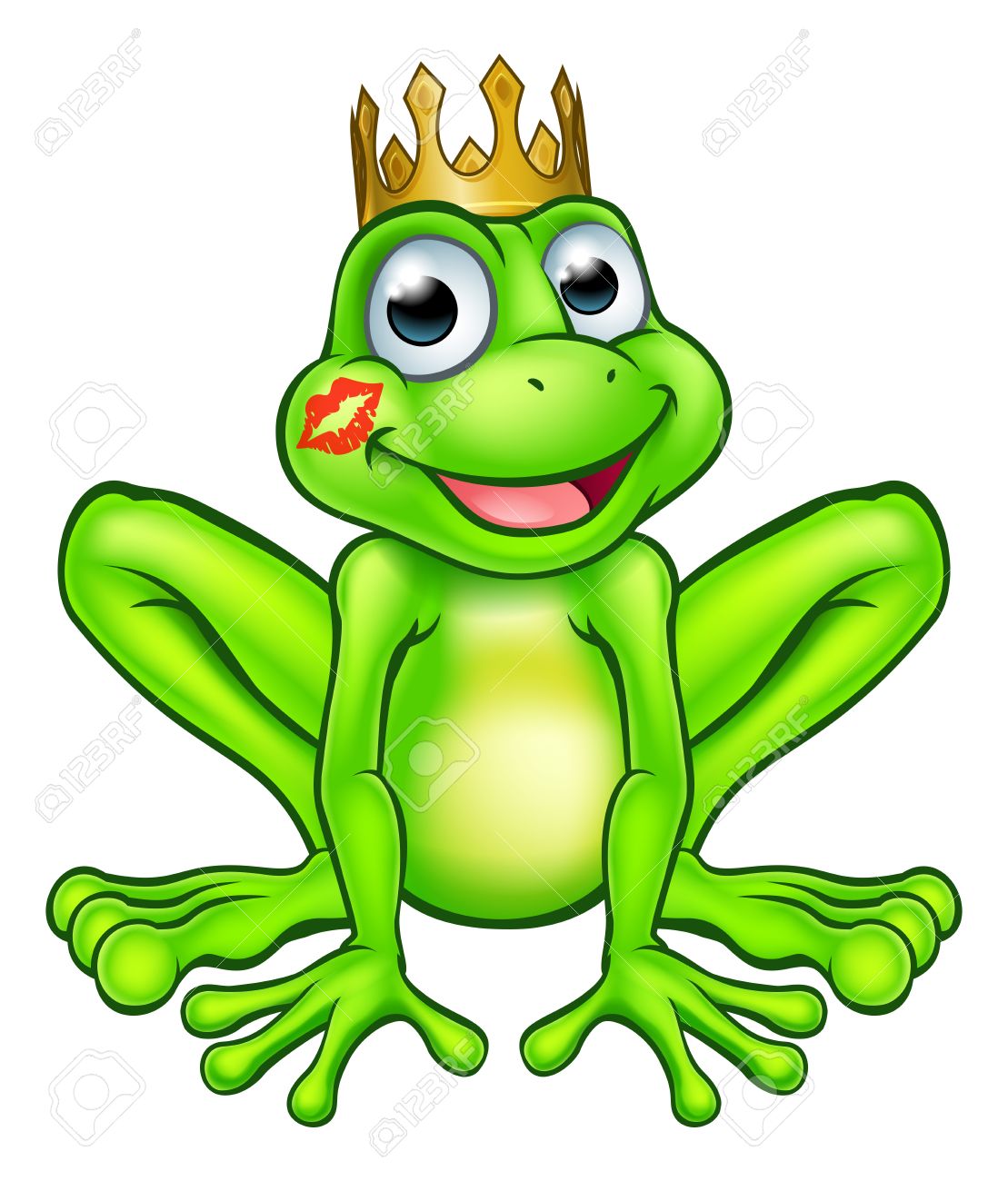 1109x1300 A Cute Cartoon Frog Prince Fairy Tale Mascot Character Wearing