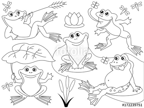 500x375 Vector Cute Cartoon Frogs Stock Image And Royalty Free Vector