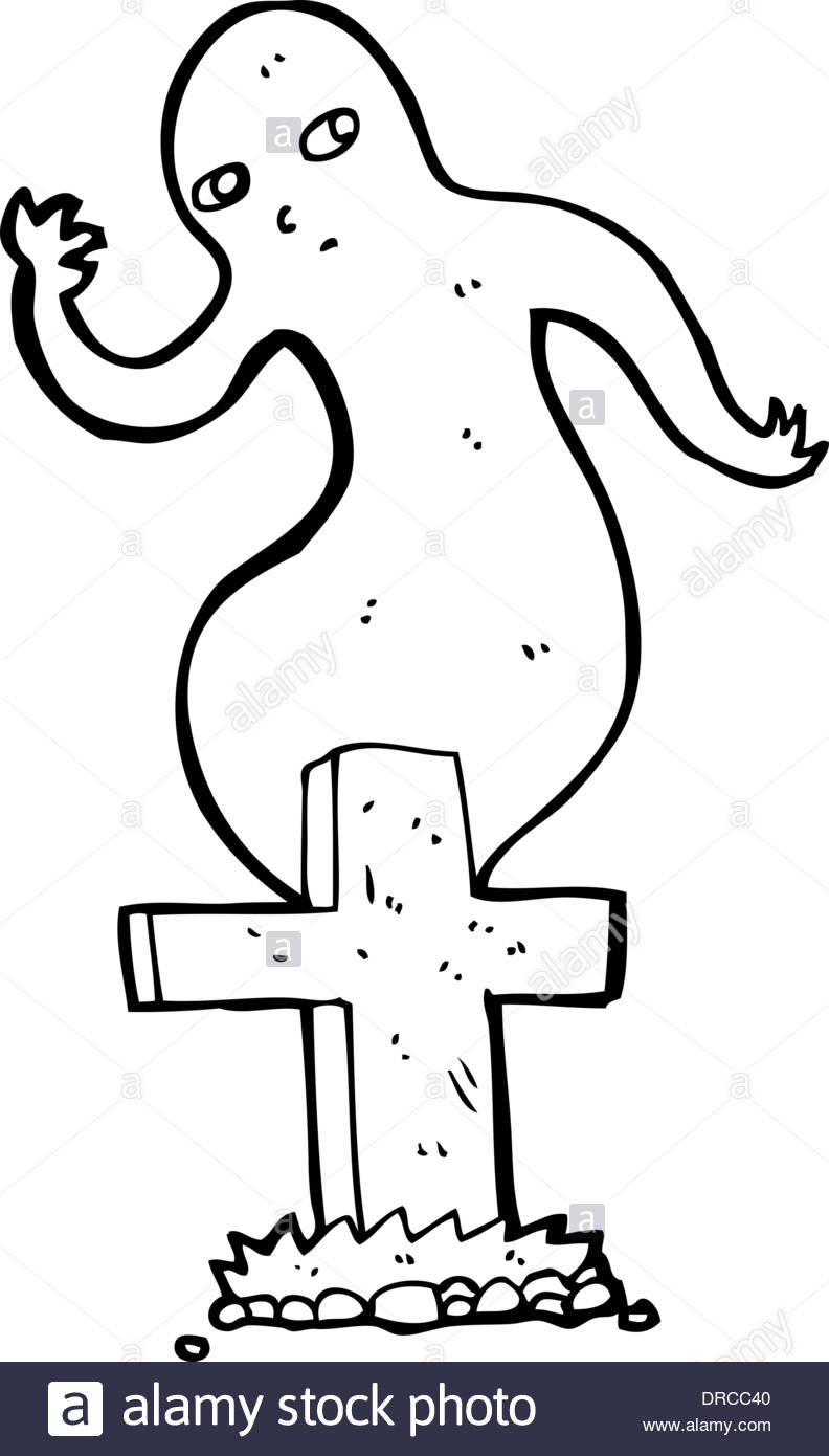 792x1390 Cartoon Ghost Rising From Grave Stock Vector Art Amp Illustration
