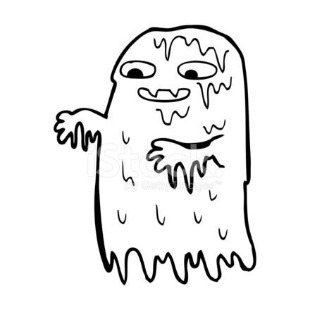 440x440 Cartoon Gross Slime Ghost Stock Vector