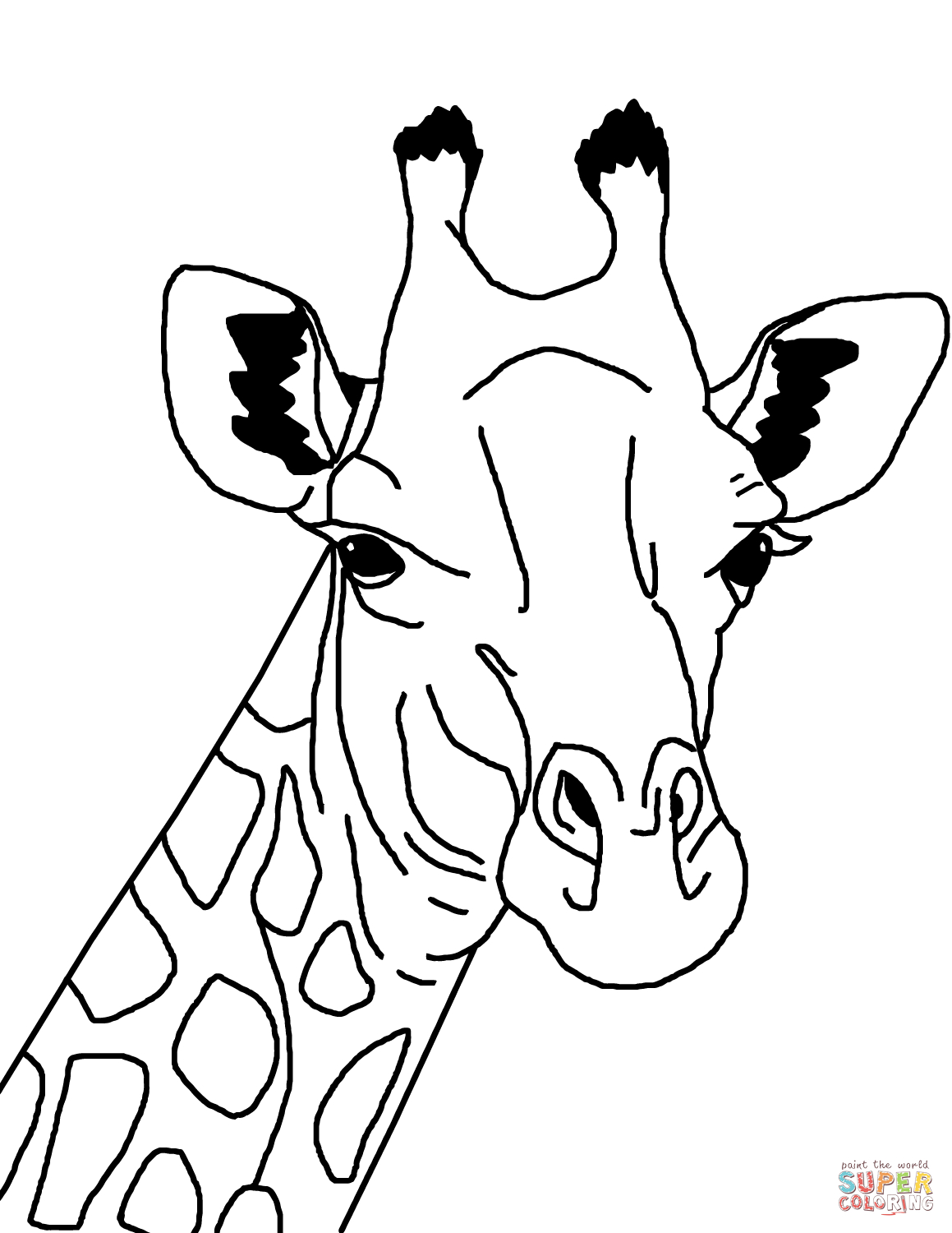 1159x1500 Giraffe Face Drawing How To Draw A Cartoon Giraffe