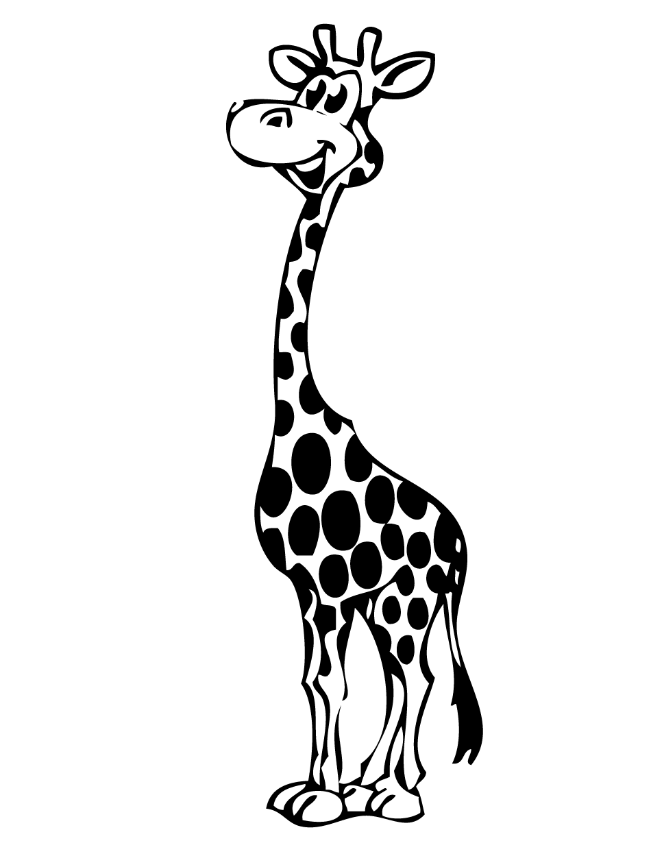 950x1230 Cartoon Giraffe Coloring Pages
