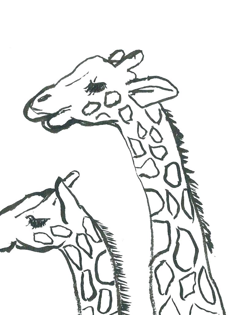 753x1024 Cute Giraffe Coloring Pages