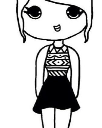 338x425 Easy To Draw Cartoon Girl Best 25 Girl Drawing Easy Ideas