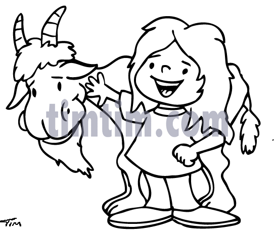 542x474 Free Drawing Of A Billy Goat Girl Bw From The Category Farm