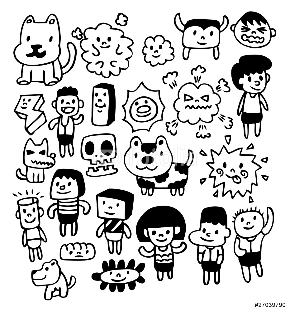 931x1000 Hand Draw Cute Cartoon Wall Sticker Wall Stickers