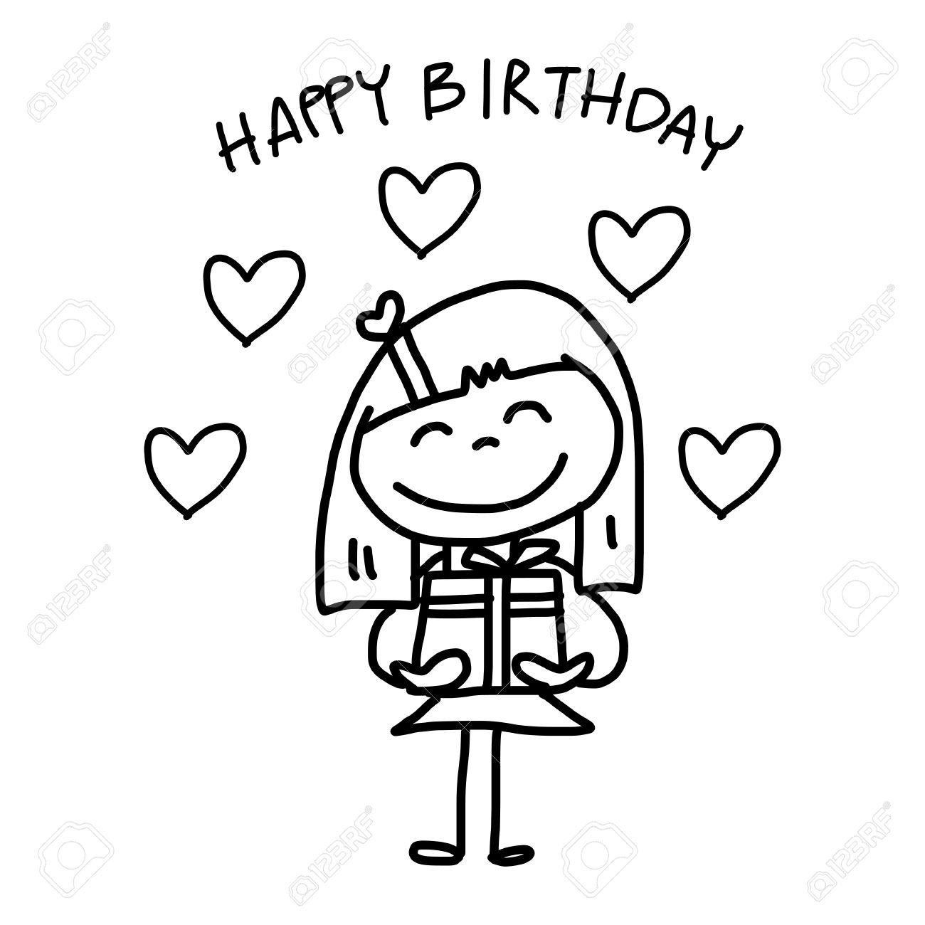 1300x1300 Birthday Cartoon Drawings Birthday Cartoon Drawings Hand Drawing