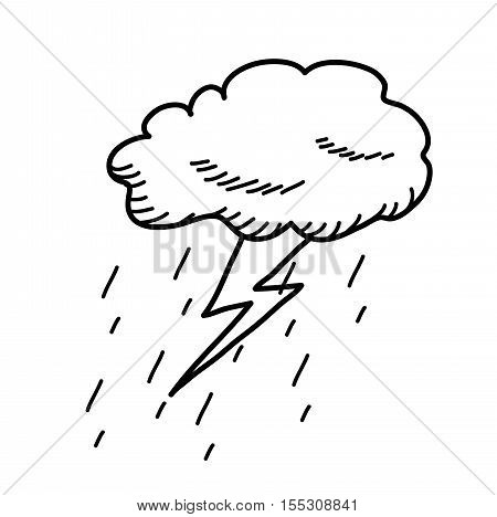 450x468 Thunderstorm Cloud Doodle Drawing Vector Amp Photo Bigstock