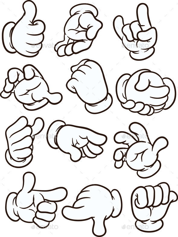 590x784 Cartoon Hands By Memoangeles Graphicriver