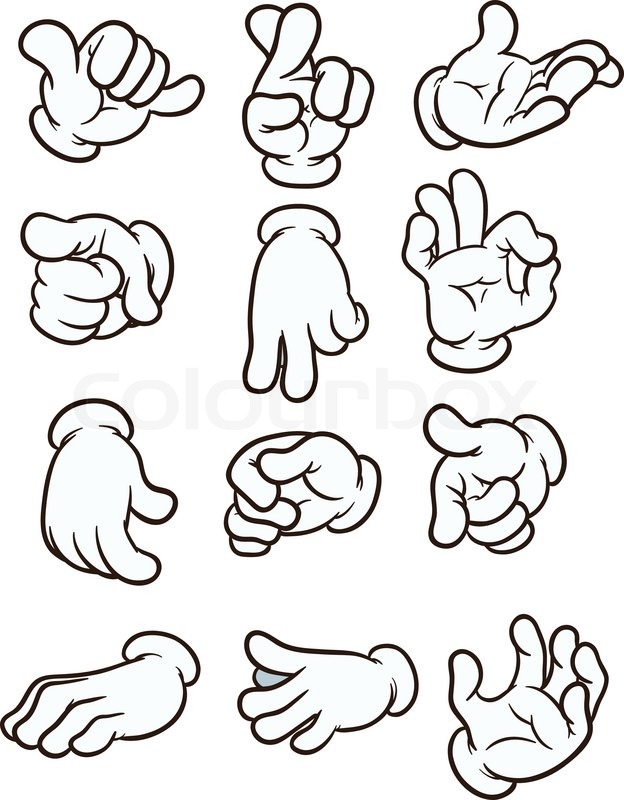 624x800 Cartoon Hands Stock Vector Colourbox