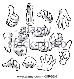 300x320 Gestures Set Vector. Hands In Different Emotions. Various Arm