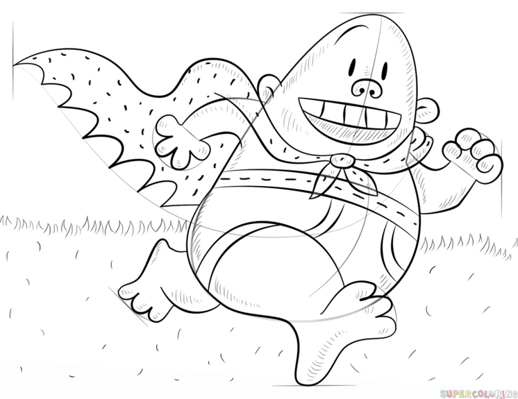 746x575 How To Draw Captain Underpants Step By Step Drawing Tutorials
