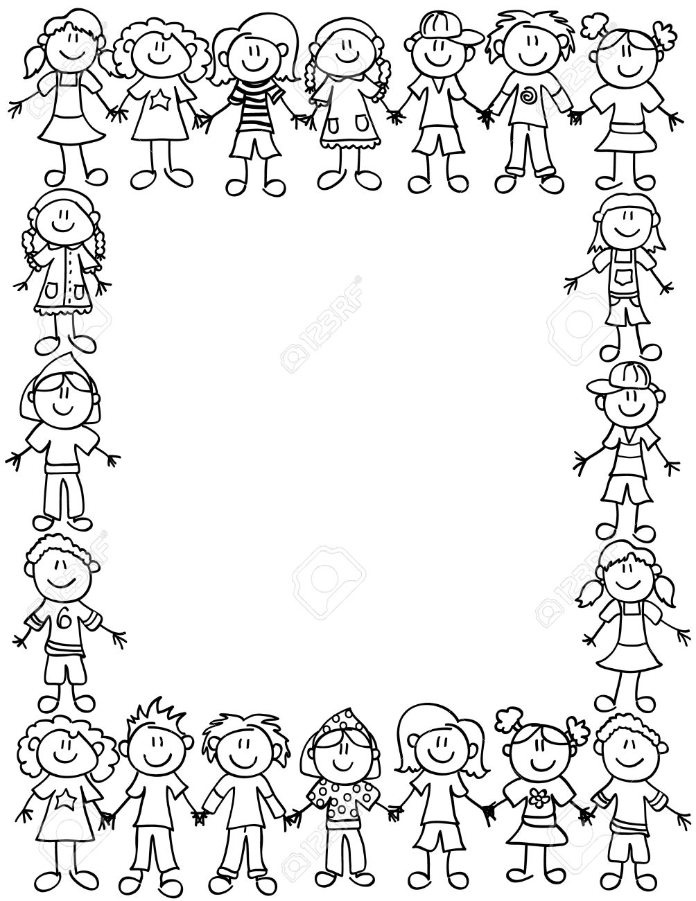 1004x1300 Border Design Drawing For Boys Frame Or Page Border Of Cute Kid