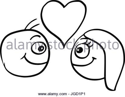412x320 Hand Drawing Of Cartoon Smiling Heart With Crescent Star On Belt