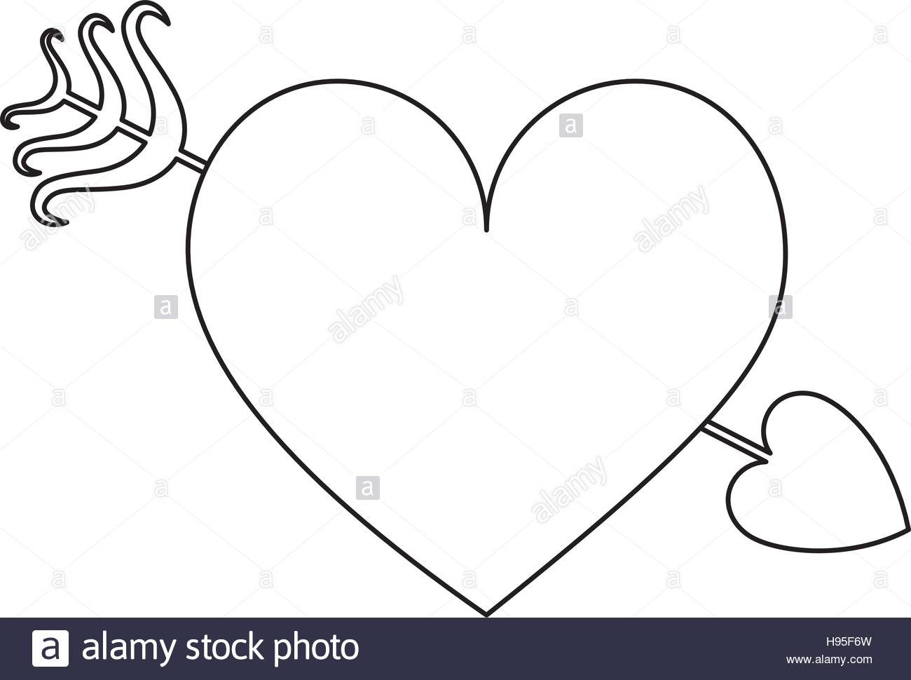 1300x970 Heart Cartoon With Arrow Icon Image Vector Illustration Design