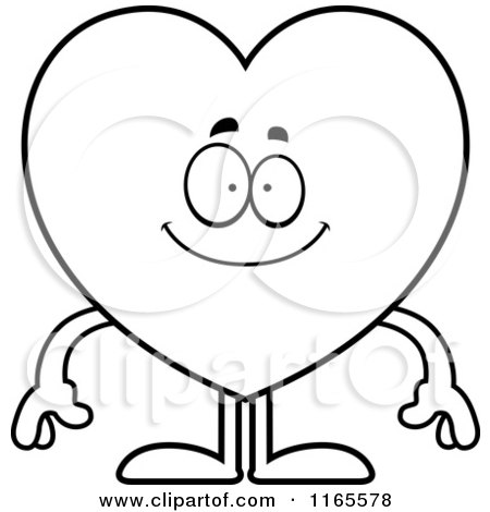 450x470 Cartoon Clipart Of A Happy Heart Card Suit Mascot