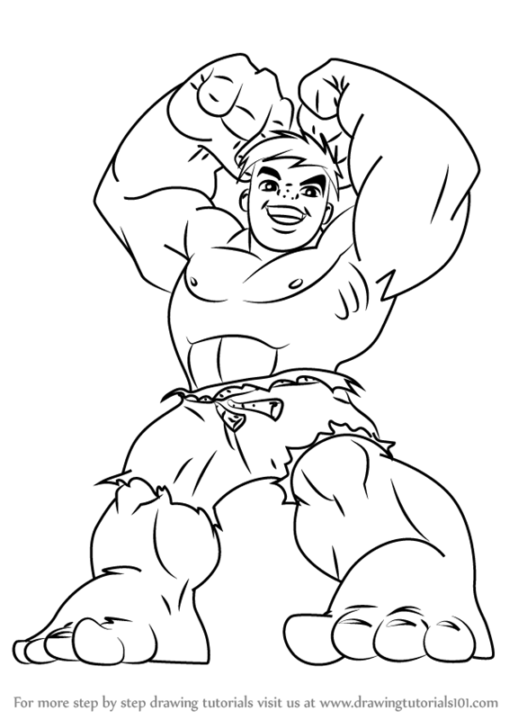 566x800 Learn How To Draw Hulk From The Super Hero Squad Show (The Super