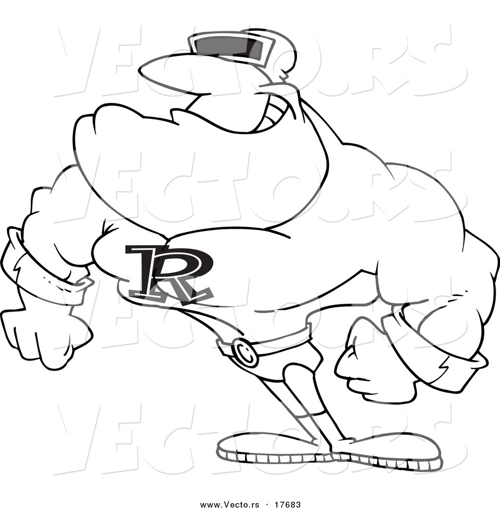 1024x1044 Vector Of A Cartoon Ray Man Super Hero