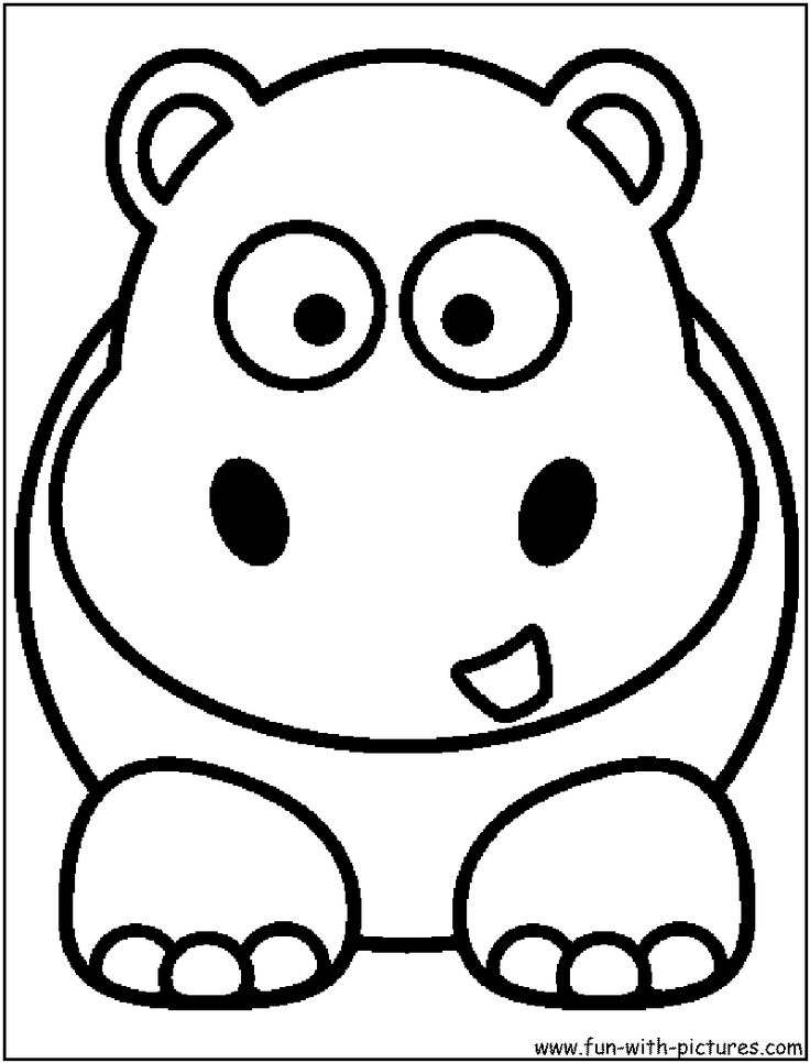736x966 Drawn Hippo Baby Animal