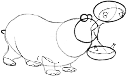 450x263 How To Draw Cartoon Hippos Opening Mouth Wide Drawing Lesson