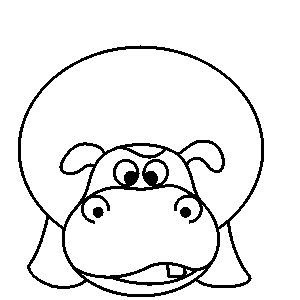 300x300 How To Draw A Hippopotamus For Kids, Learn Step By Step
