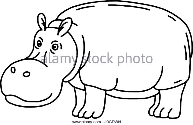 640x415 Cartoon Animal Cute Hippo On Stock Photos Amp Cartoon Animal Cute