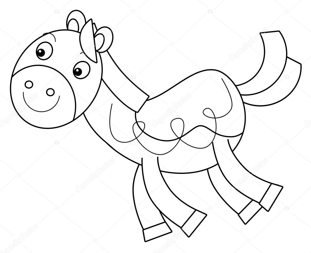 1023x831 Cartoon Horse
