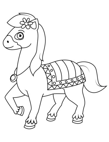 371x480 Cute Cartoon Horse Coloring Page Free Printable Coloring Pages