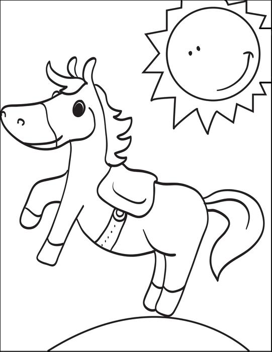 541x700 Free, Printable Cartoon Horse Coloring Page For Kids