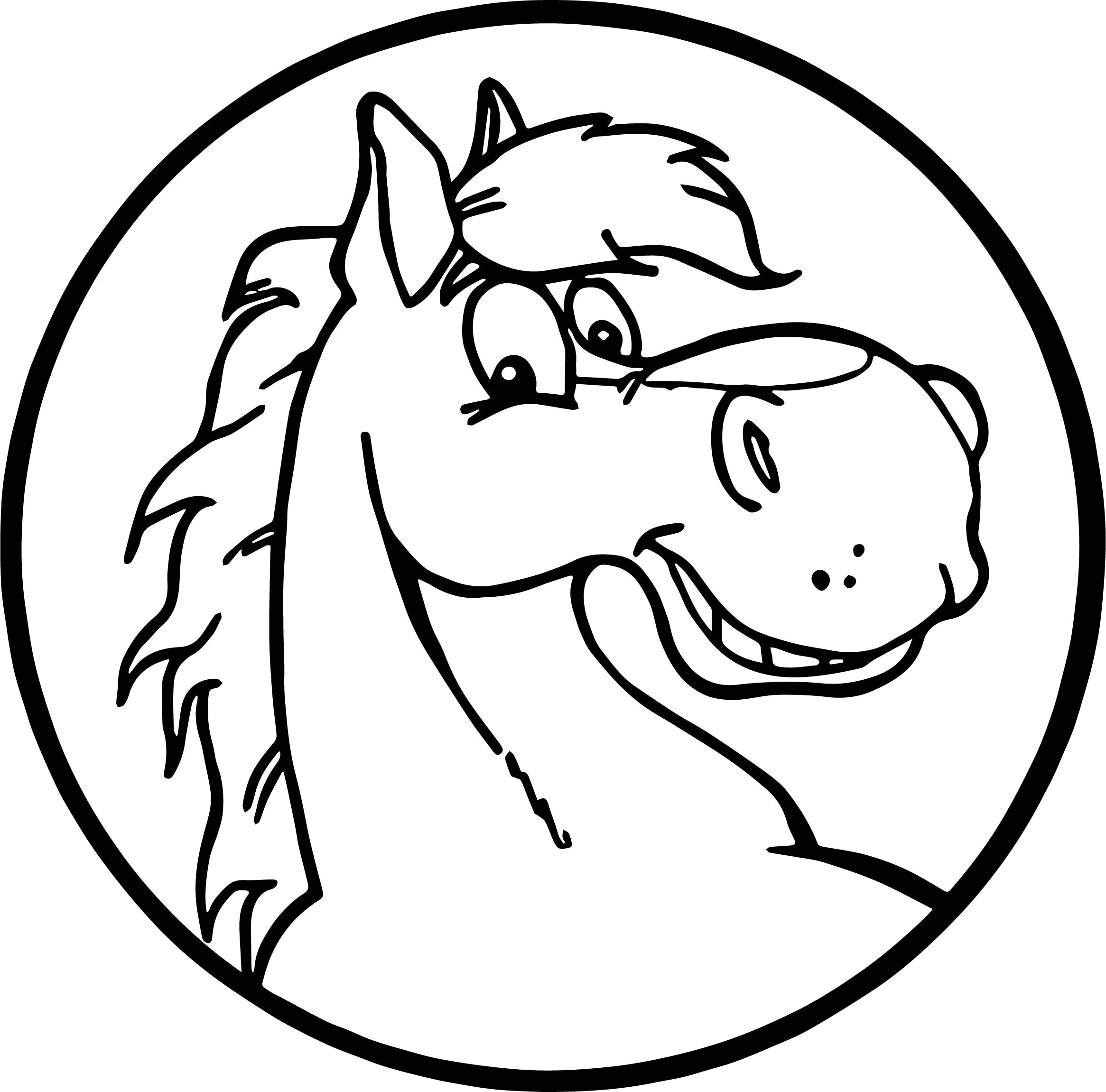 2331x2302 Proud Stallion Cartoon Horse Coloring Page Wecoloringpage