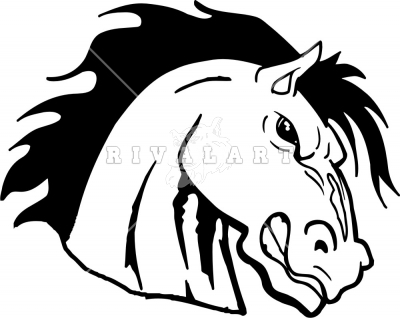 400x318 Angry Horse Clipart