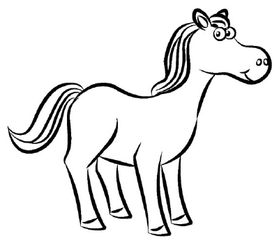 400x355 Easy Horse Clipart