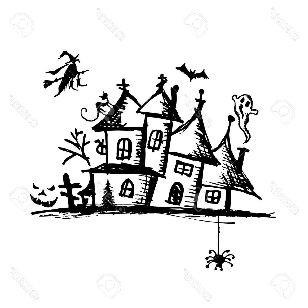 1300x1300 Best 15 Old Mystery House Halloween Night Stock Vector Cartoon