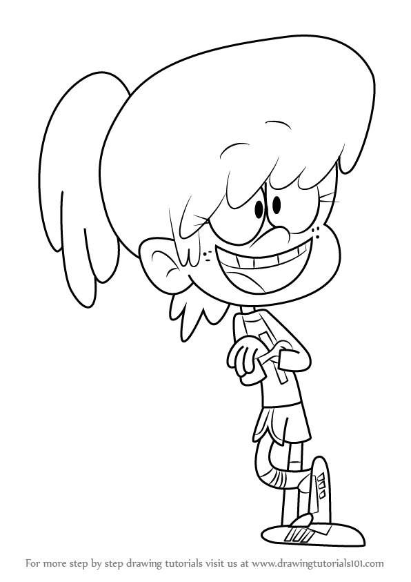 596x843 Learn How To Draw Lynn Loud From The Loud House (The Loud House