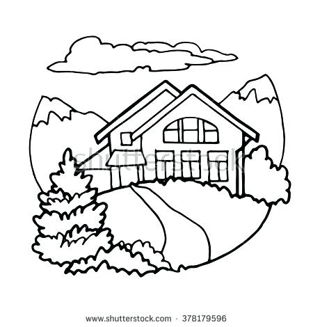 450x470 Small House Drawing Small Cartoon House Vector Small House Living