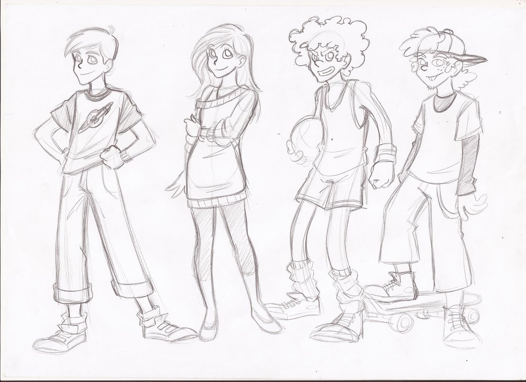 1024x745 Cartoon Teenagers By Rikugloomy
